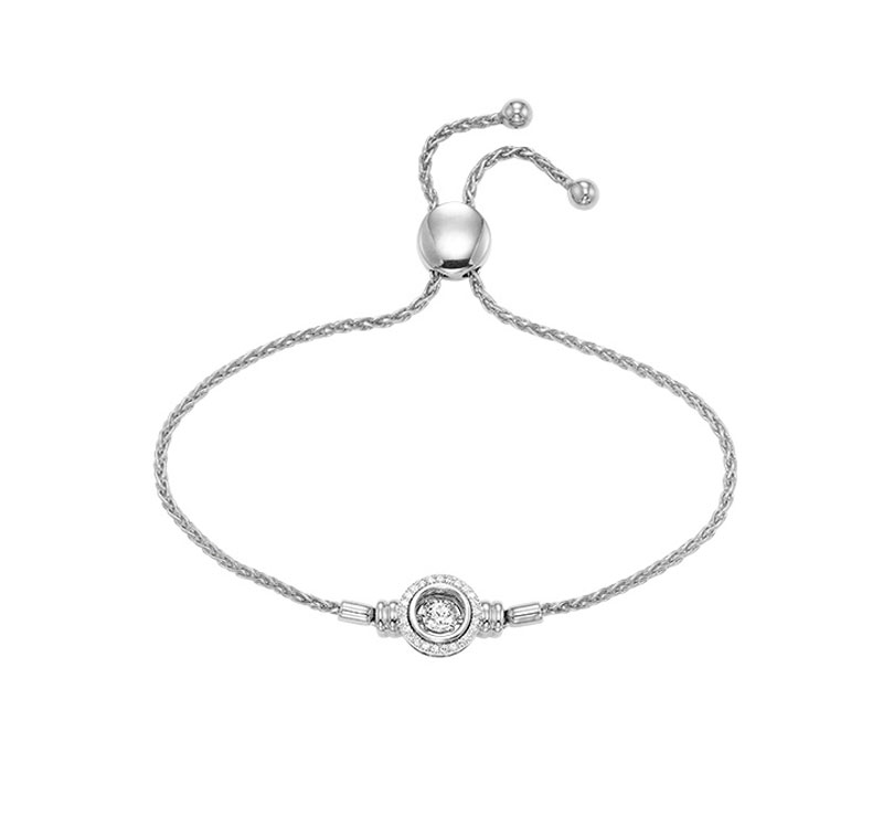 14kt White Gold Rhythm of Love diamond bracelet
